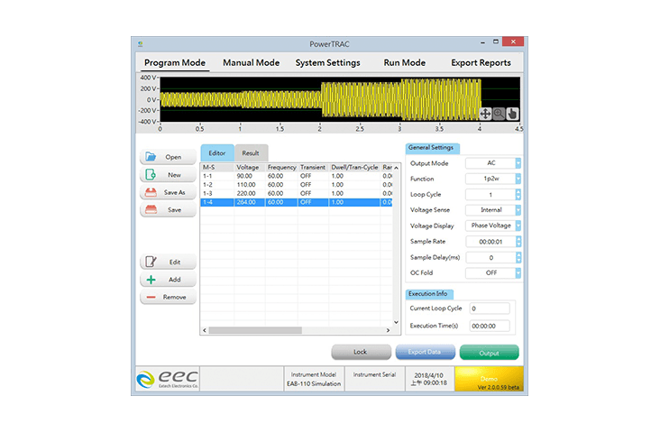 PowerTRAC program Mode